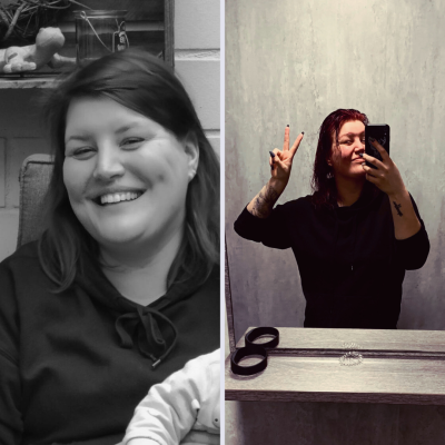 Before after minimal skincare Instagram post